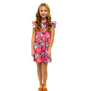 Briton Court Girls 7 Francie Flamingo Colorful Dress